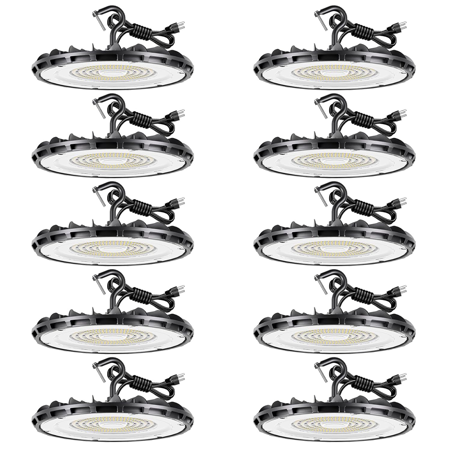 150W 10 Pack UFO LED High Bay Light High Bay LED Shop Lights for Warehouse Workshop 16 500LM