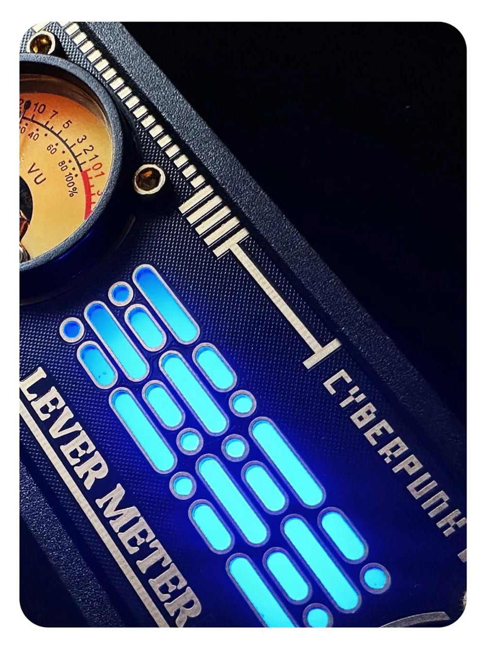 Sound aktiviertes VU Meter, mit RGB Hintergrundbeleuchtung, Stereo Mikrofon Lautstärke, Desktop Audiopegelanzeige, für Heim Audiosysteme