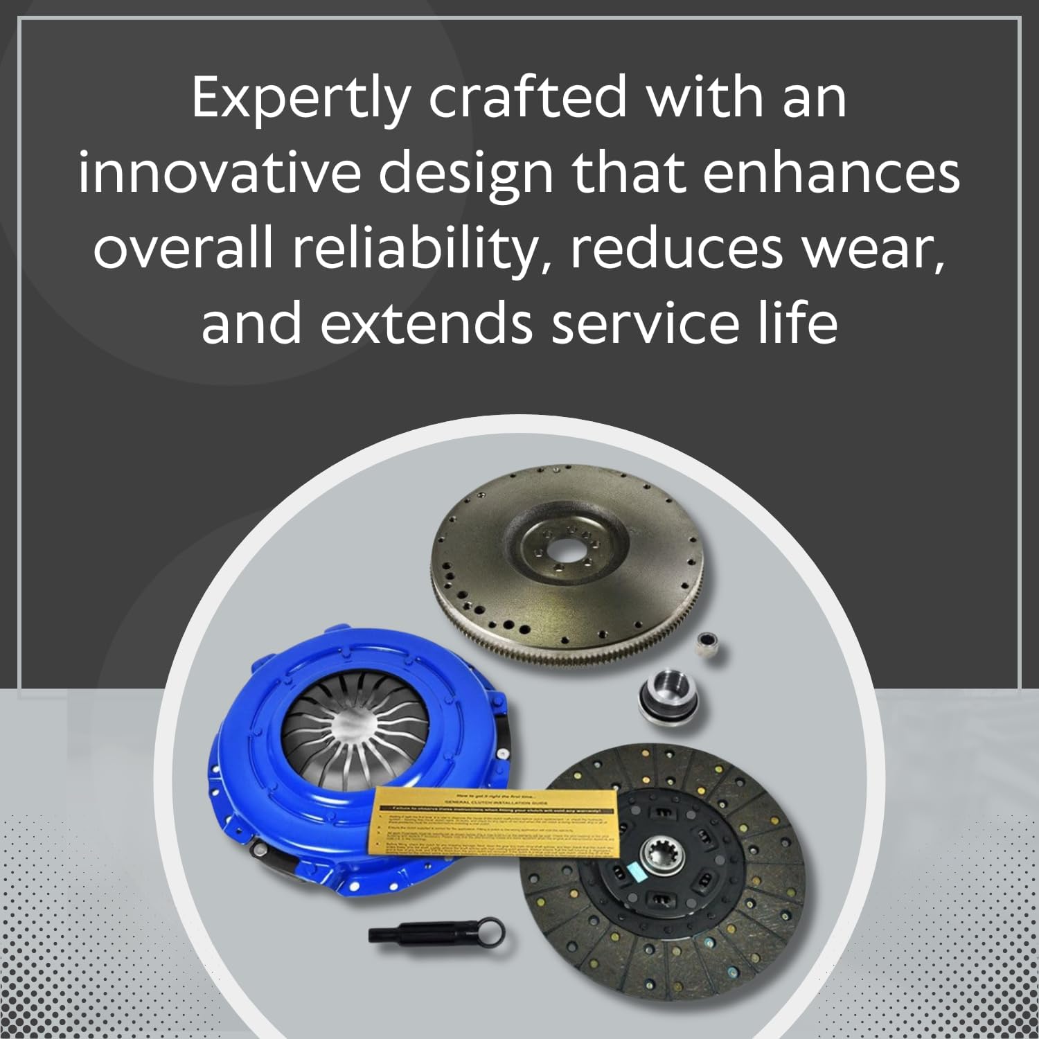 EFT Stage 2 Clutch Kit With Flywheel For 1988-1995 Chevy GMC 1500, 2500, 350 C, G, K, P 4.3L, 5.0L - Heavy Duty Sprung Center For Enhanced Performance and Durability - With 12 Month Brand Warranty