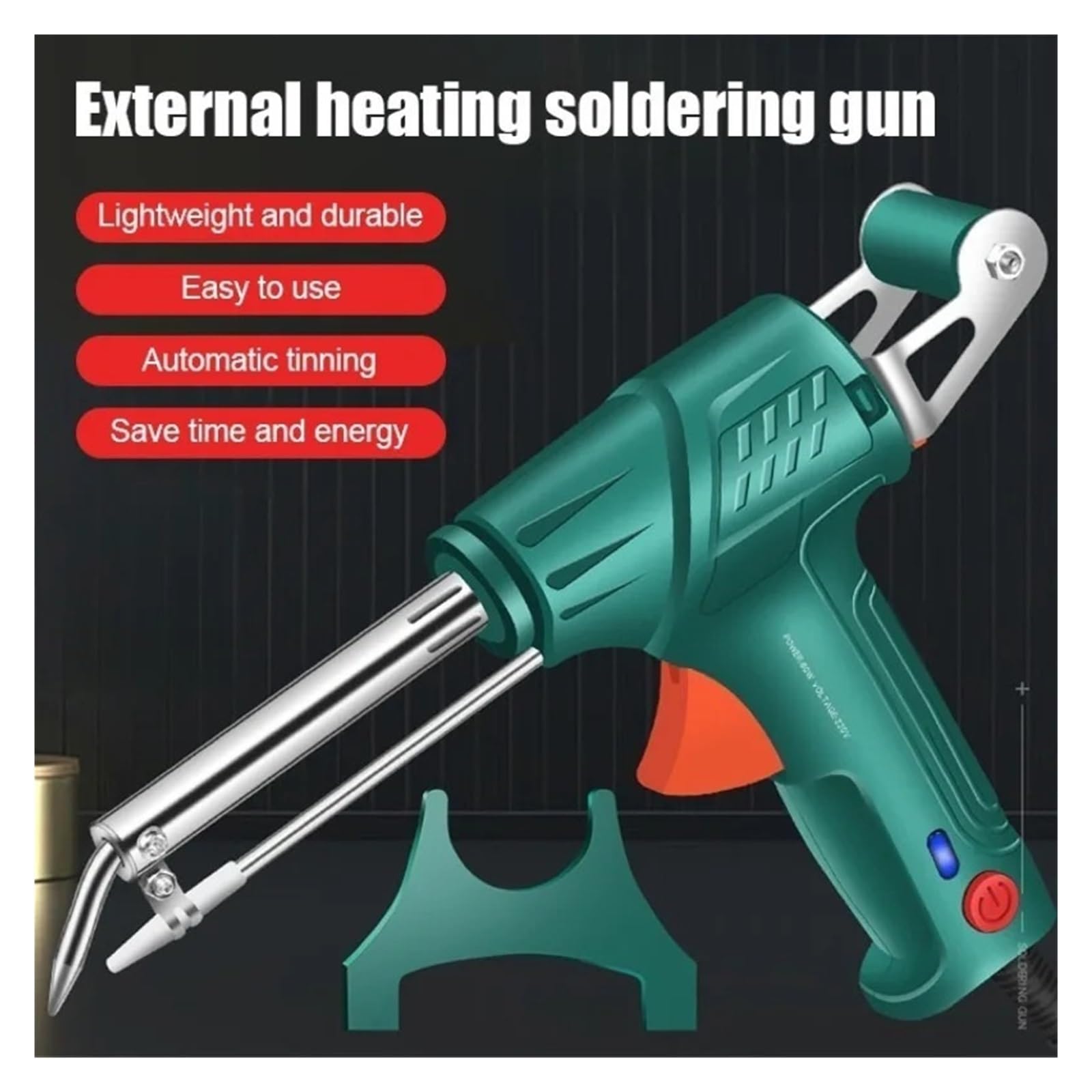 Zestaw lutownicy Ręczny Pistolet Do Cyny O Dużej Mocy Zestaw Naprawczy Pistoletu Lutowniczego Z Podajnikiem Cyny Ręczna Lutownica(Green5-piece set)