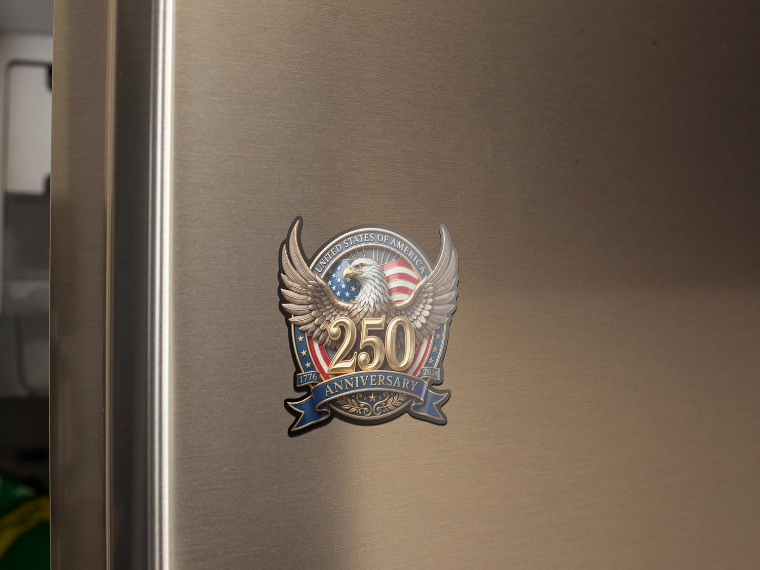 250th Anniversary Car Refrigerator Magnet - Patriot Eagle with Statue of Liberty Vinyl Decal for Car Truck Laptop -1776-2026 Bumper Sticker 250 Years USA Independence Day Car Magnets