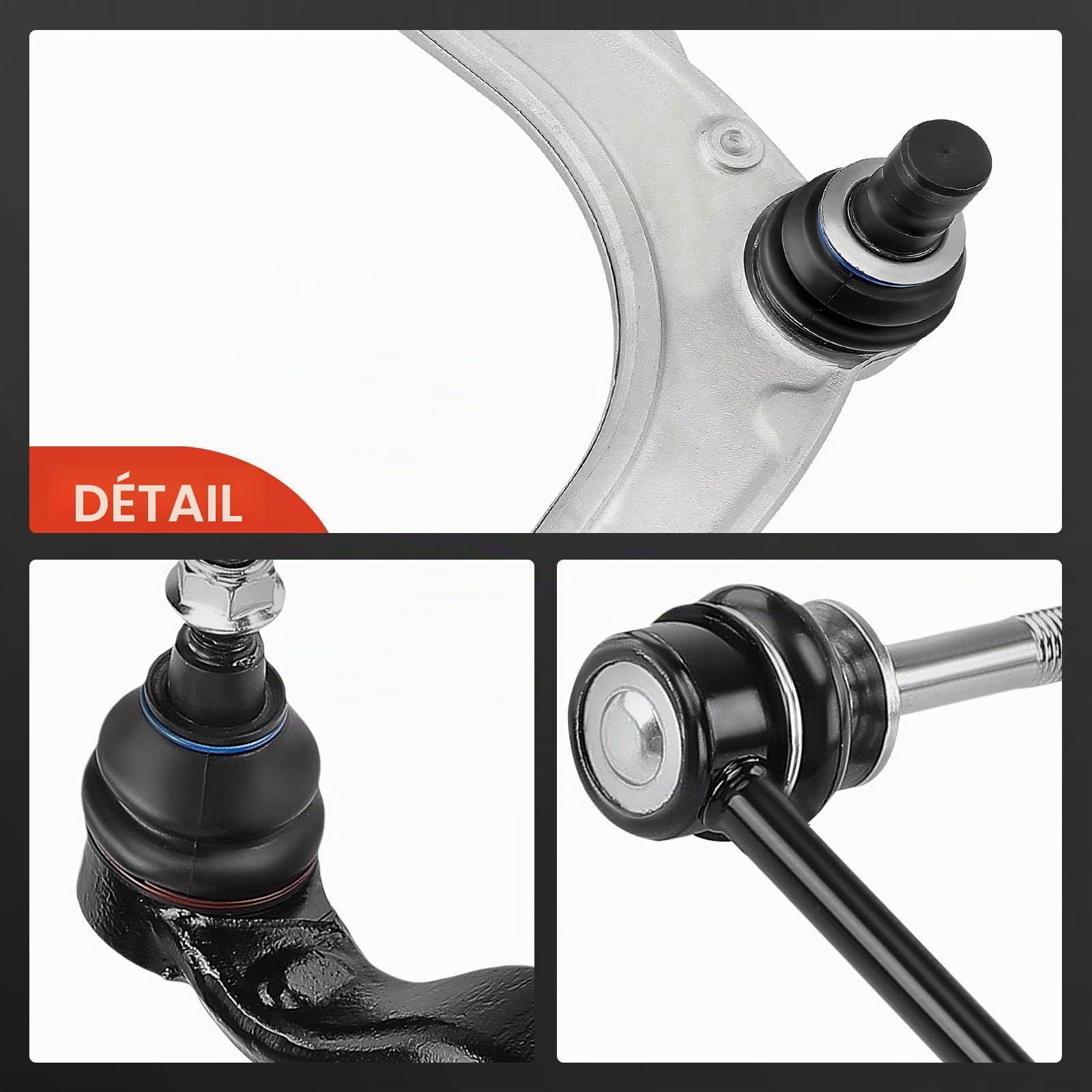 Frankberg 6 bras de suspension + 2 rotules axiales + 2 biellettes de barre
