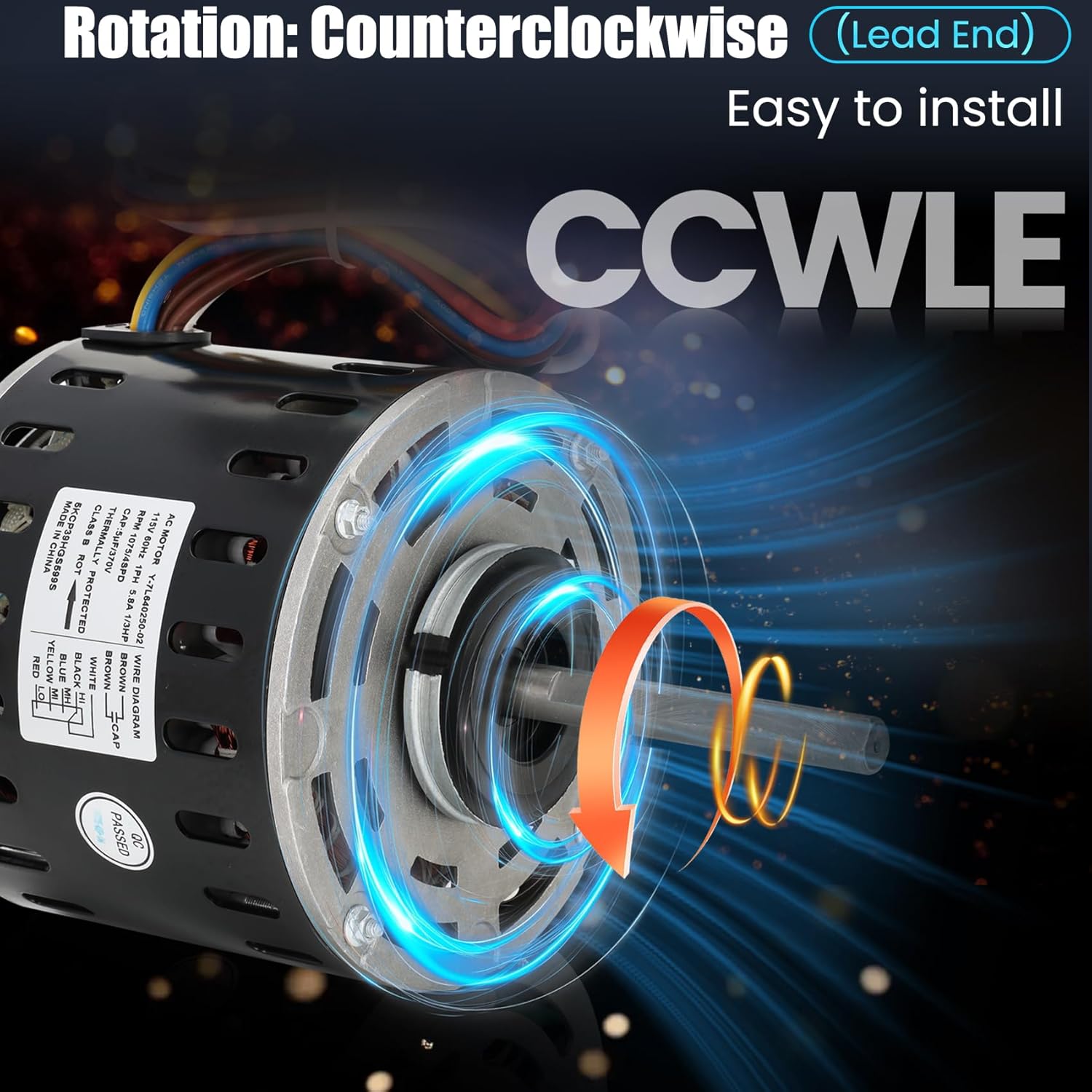 5KCP39HGS599S Furnace Blower Motor – 1/3 HP 115V 1075 RPM 4-Speed | Replacement for GE & Trane Models MOT9053, MOT09053, MOT18948, MOT04716, MOT04722, MOT13512, MOT16953