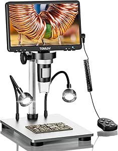 Microscopio Digitale LCD 7" Con Ingrandimento 1200X - Fotocamera 12MP Per Monete, Saldature E Collezioni - Foto 5