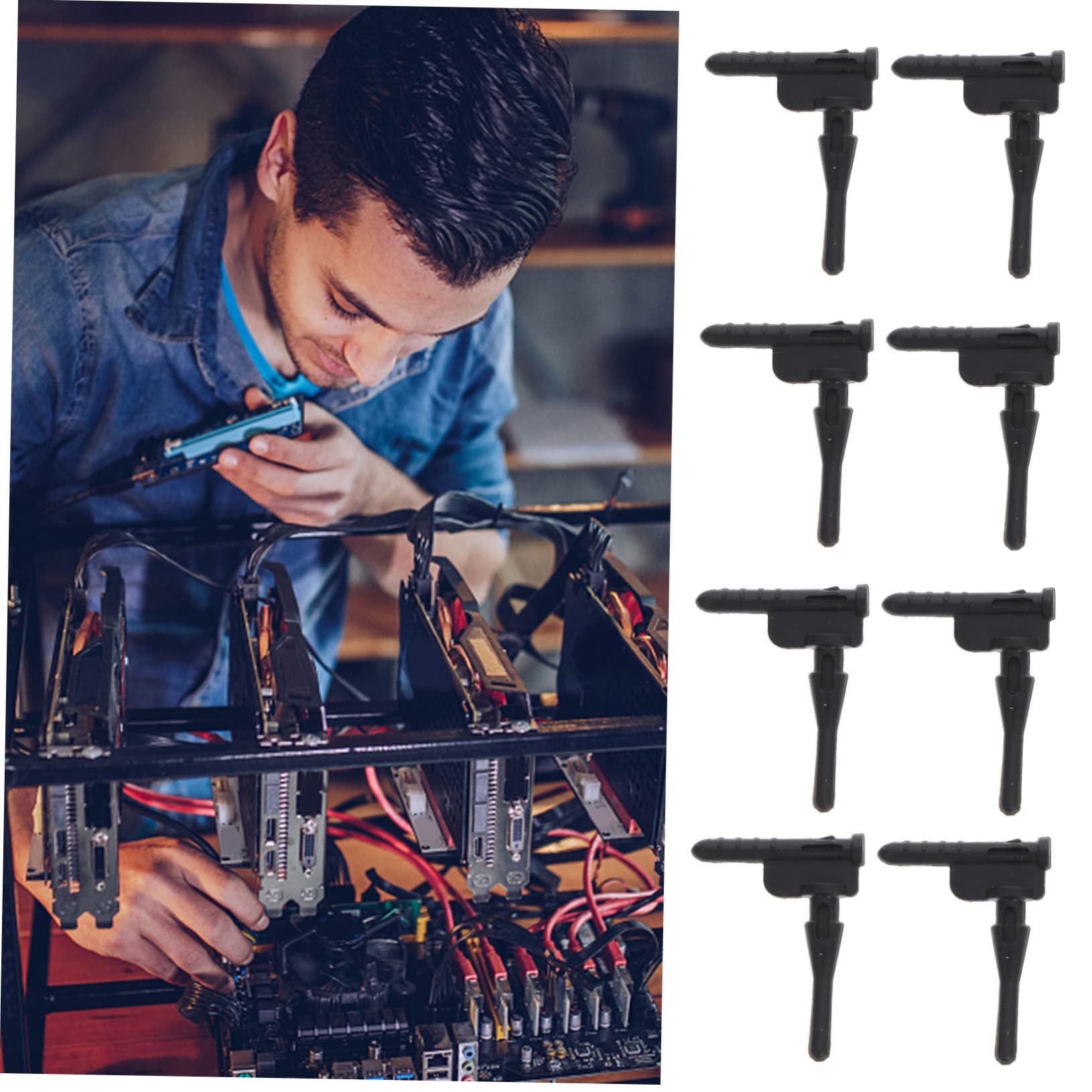 Uonlytech 60pcs Shaped Silicone Reducing Fasteners for CPU Cooling Fans Noise Dampening Mounting for Case Fan Screws and Accessories