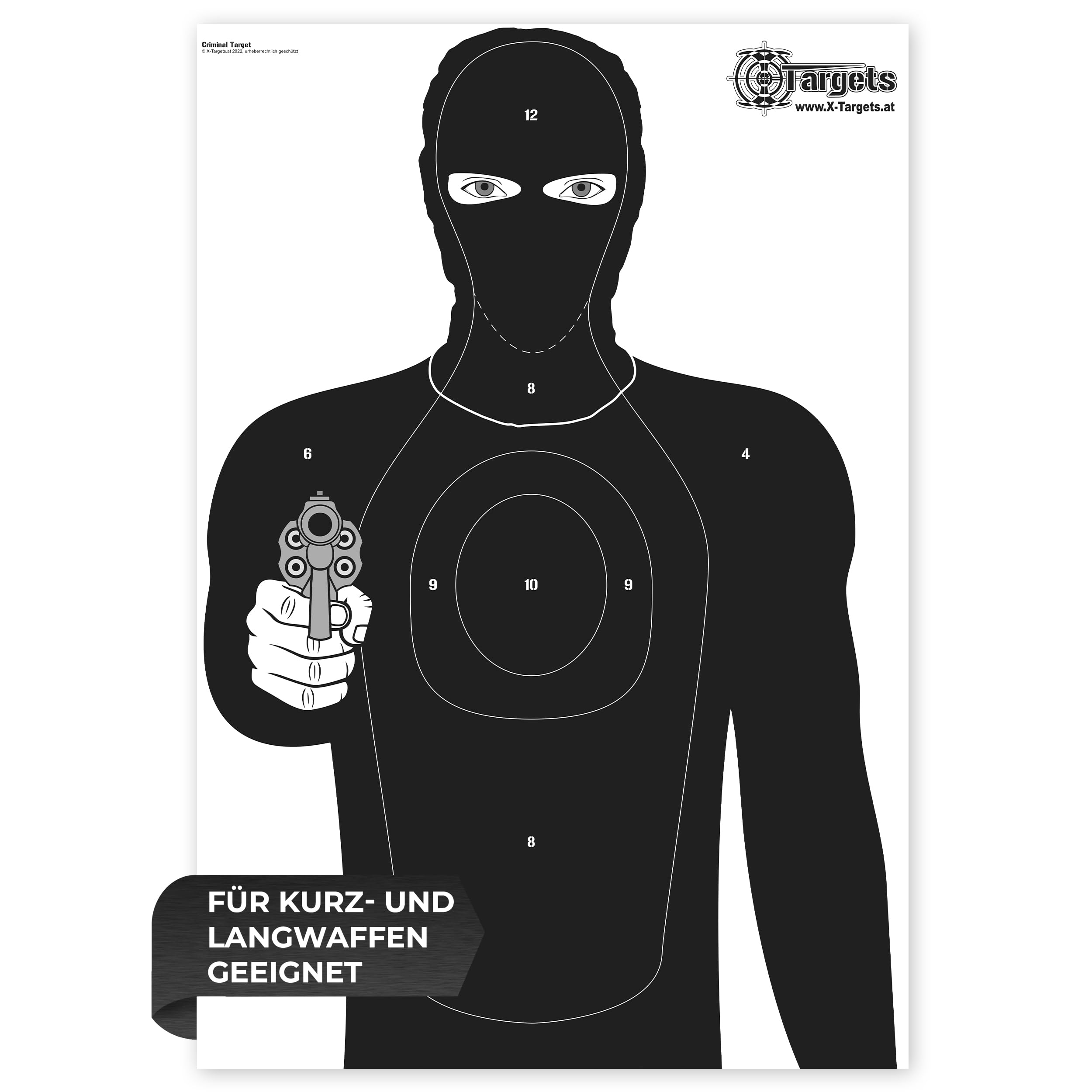 Grandes cibles cibles criminelles - 50 x 70 cm - Papier 120 g/m²
