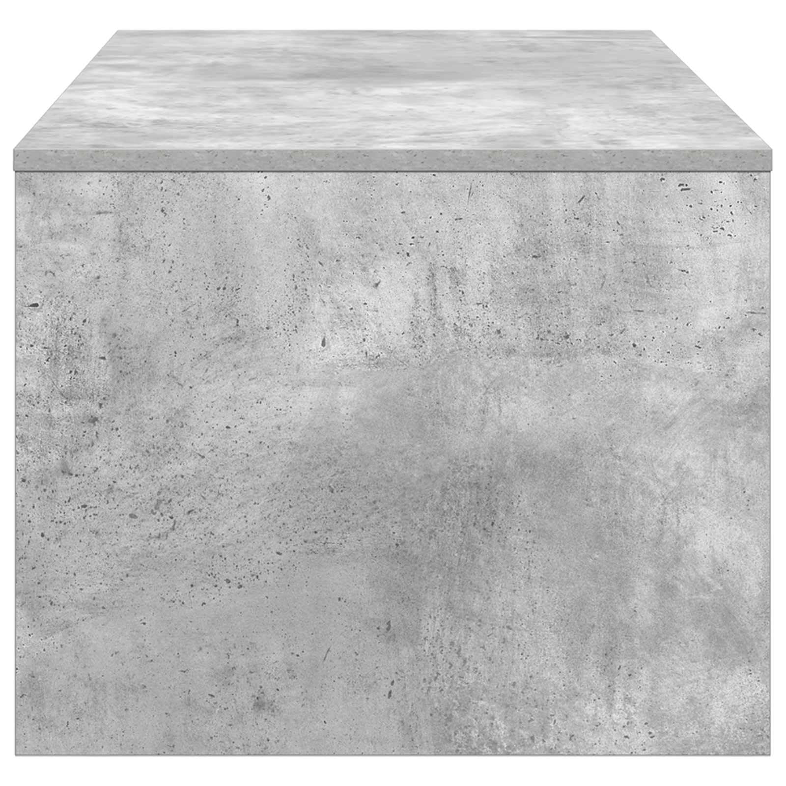 Stolik kawowy betonowy, szary, 100 x 50 x 40 cm, materiał drewnopochodny z miejscem do przechowywania i regałem, nowoczesny stolik pomocniczy do salonu, salonu, biura, wysuwany, składany