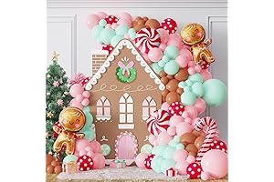 139Pcs Pastel Gingerbread Candy Decorations Arch