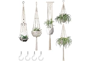 Hanging Plants for Bedroom: Mkono Macrame Plant Hangers Set