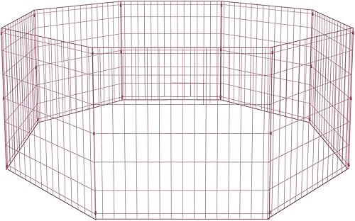 Vista 15 de BestPet - Corralito plegable de metal para perros, para interiores y exteriores, 8 paneles de 24 pulgadas Negro