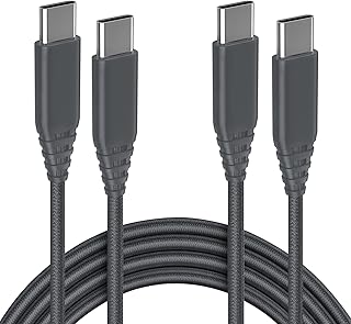 USB C to USB C Cable 1M+2M,60W Nylon Braided Fast Charging Charger Cable for Samsung Galaxy S23/S23 Plus/S23 Ultra/S22/S22+/S22 Ultra/S21 FE 5G/S20/S20 FE,Note 10/20,Google Pixel 7/7 Pro/6/6 Pro 5 5A