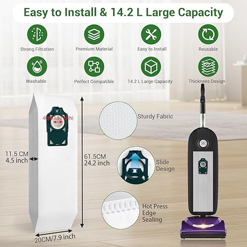 Miniatura 6 de Bolsas de vacío R10 para Riccar Supralite R10, R10P, R10S, R10CV, R17, RLH-6, RLHC-6 Bolsa de vacío para Simplicity Freedom SLH-6, S10S, S10D,