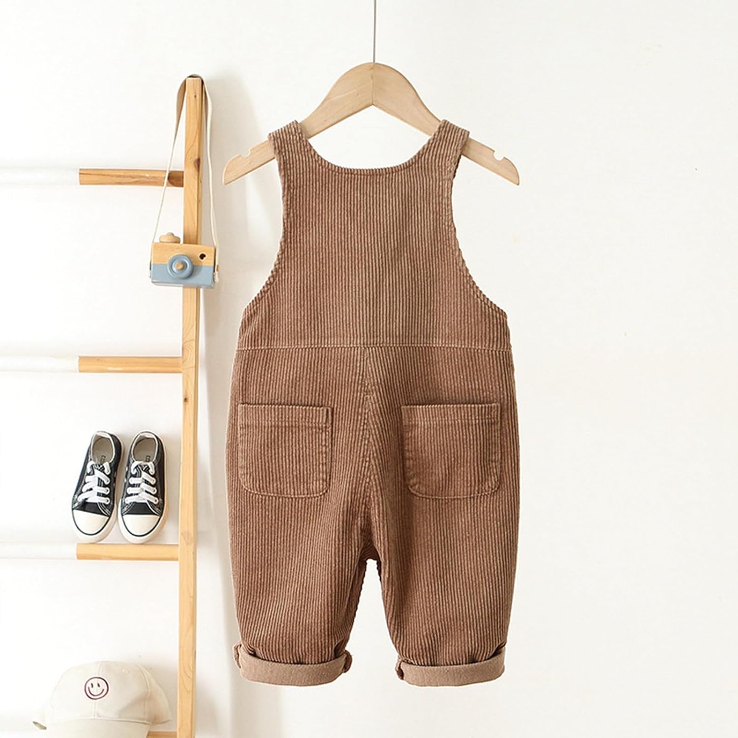 Overalls for Toddler Girls Pull-On Stretch Waist Casual Y2K Workwear Bib Pants Active Lightweight Youth Sports Jumpsuit