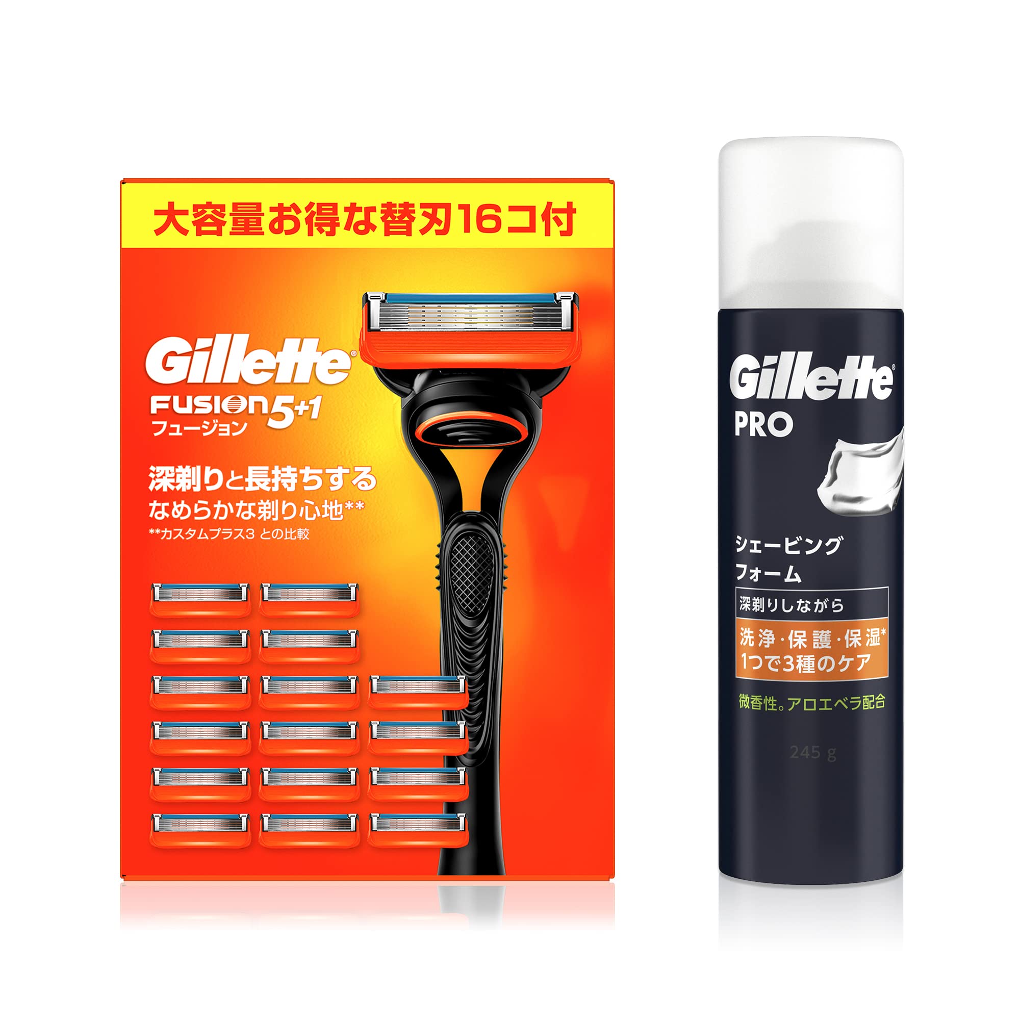 【Amazon.co.jp限定】 ジレット フュージョン マニュアル 本体 (替刃16コ付) +シェービングフォーム 245g【セット買い】髭剃り カミソリ Amazon.co.jp: Gillette ジレット フュージョン マニュアル 本体 (替刃