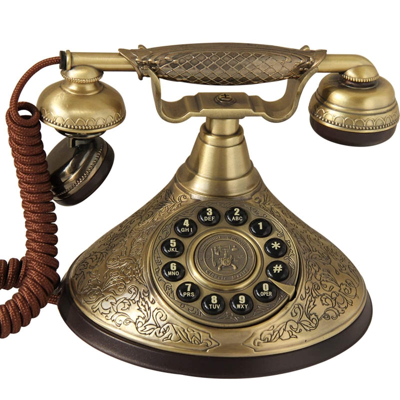 Retro Decorative Phone Retro Style Phone Rotary Dial Disc Retro Telephone in The Sinuous Style 1920s for Home Kitchen Hotel Office Phone