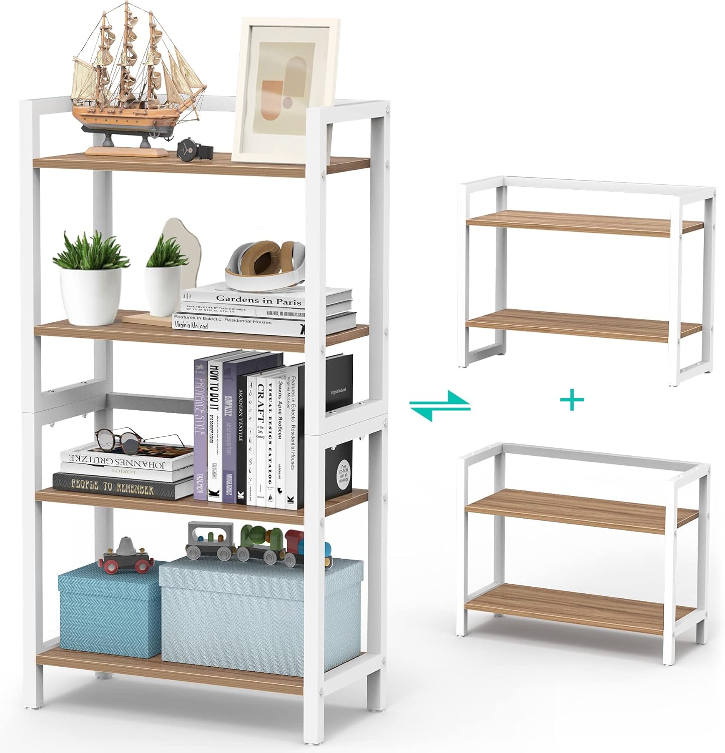 Amazon｜Aka Supaku オープンシェルフ ラック 4段 棚 幅60cm オープンラック 総耐荷重約150kg 2 in 1設計