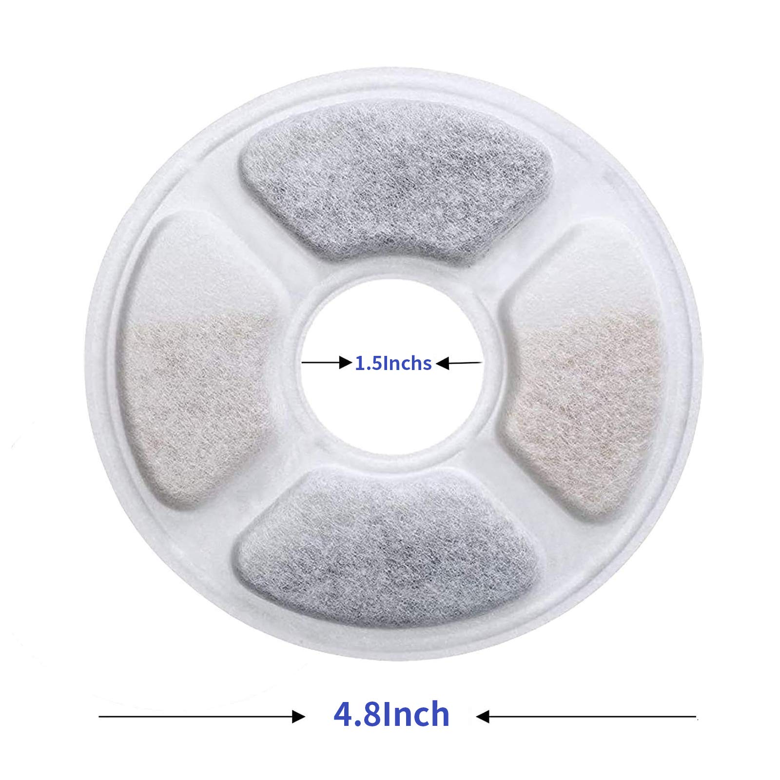 Filtros de repuesto para fuente de agua para mascotas, filtros de carbón activado para gatos y perros, dispensador automático de agua (paquete de 8)