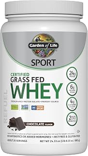 Garden of Life Sport Grass Fed Whey Protein Powder, Chocolate, 20 Servings, 1.52 Pound (Pack of 6)