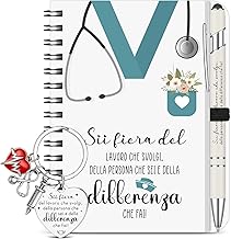 Sinmoe 3 Gift for Nurses Midwife Nurse Doctor Graduation 1 Keychain 1 Motivational Notebooks Notebooks 1 Ballpoint Pen for Nurse Christmas Gifts for Nurses Colleagues