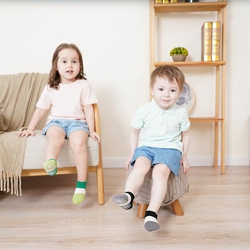 Miniatura 4 de Calcetines tobilleros antideslizantes para bebés, niños y niñas con suela antideslizante