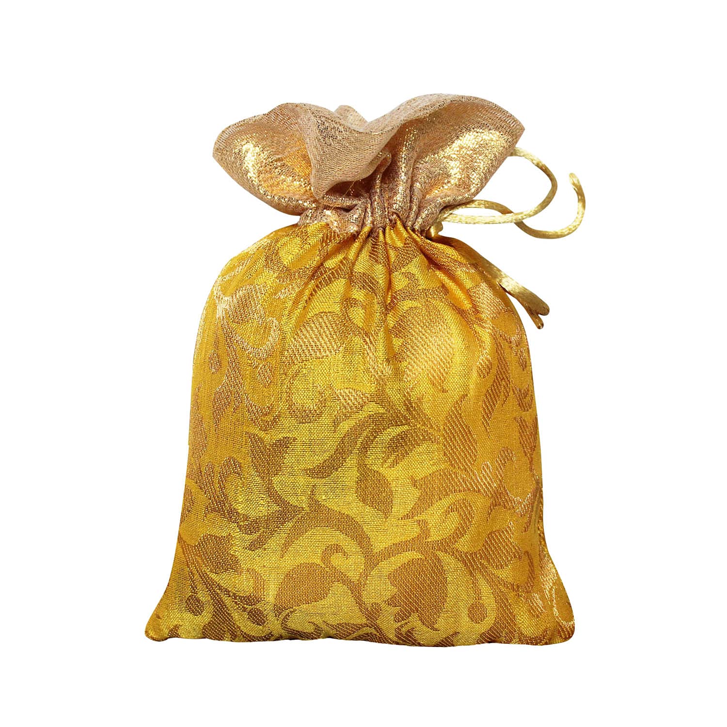 50 Gift Pouch Favors Potli Art Silk Wedding Party New Year Christmas Favor Bag (3" x 5.5" Inch)