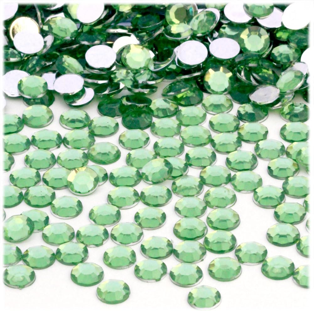 The Crafts Outlet 1,000pc Rhinestones Round 7mm - 34ss Peridot Light Green