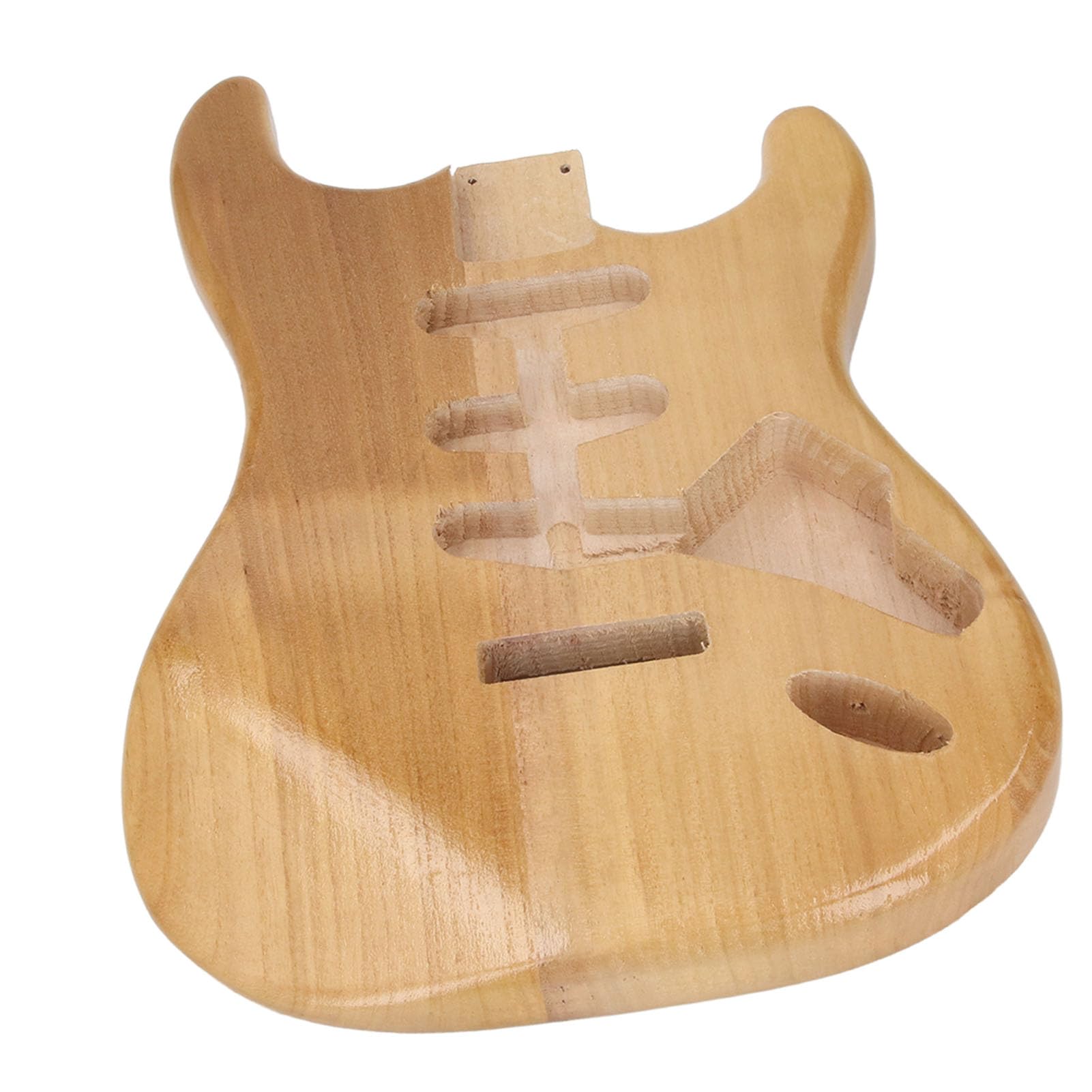 Electric Guitar Body Walnut Wood Guitar Barrels with Triple Single Pickup Hole, Unfinished Blank Guitar Bodies for Bass Guitars
