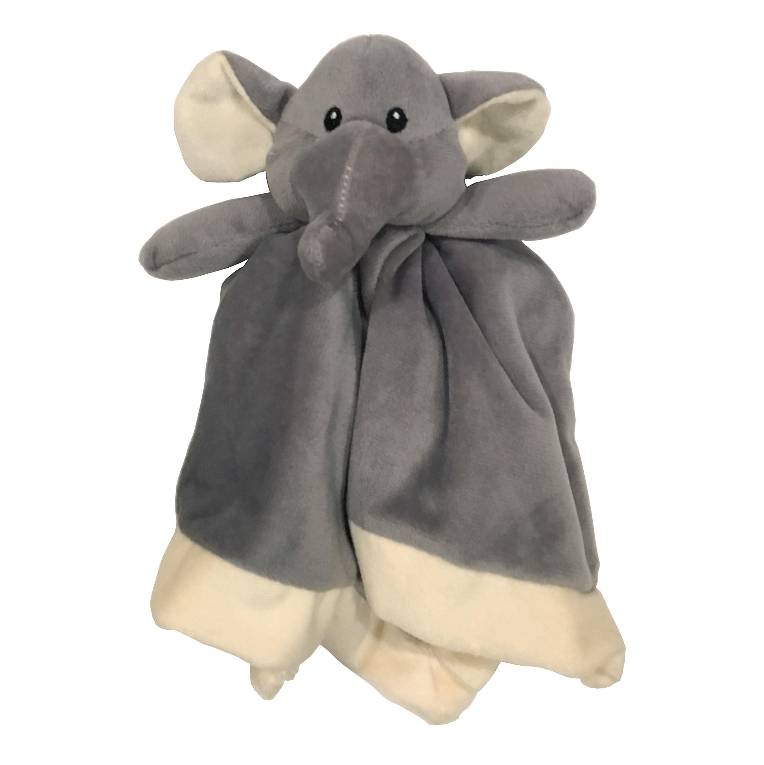 Elephant Security Blanket: Soft, Gender Neutral Baby Loveys for Boys and Girls, Snuggle Toy Stuffed Animal, 12 Inch