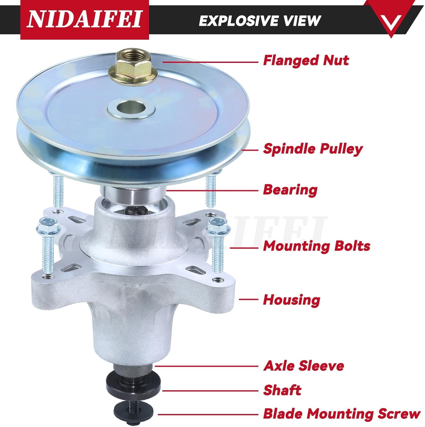 121-0751 Spindle Assembly with 125-5574 Pulley Replaces Toro 139-3214, 117-7267, 117-7439, 117-7268 for Toro Timecutter SS5000, SS4225, SS4235, MX5060, MX5000, SS4260, MX4260 Deck Movers