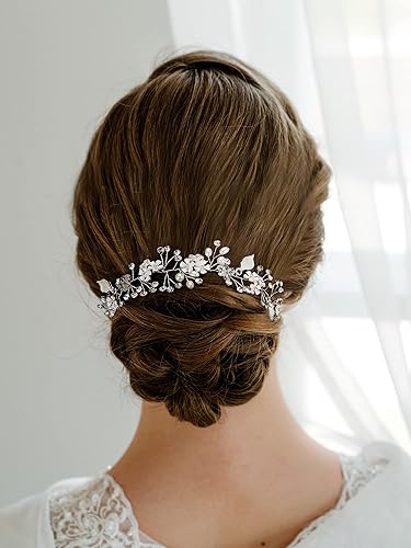 Miniatura 8 de AW BRIDAL Horquillas para el pelo con flores de cristal