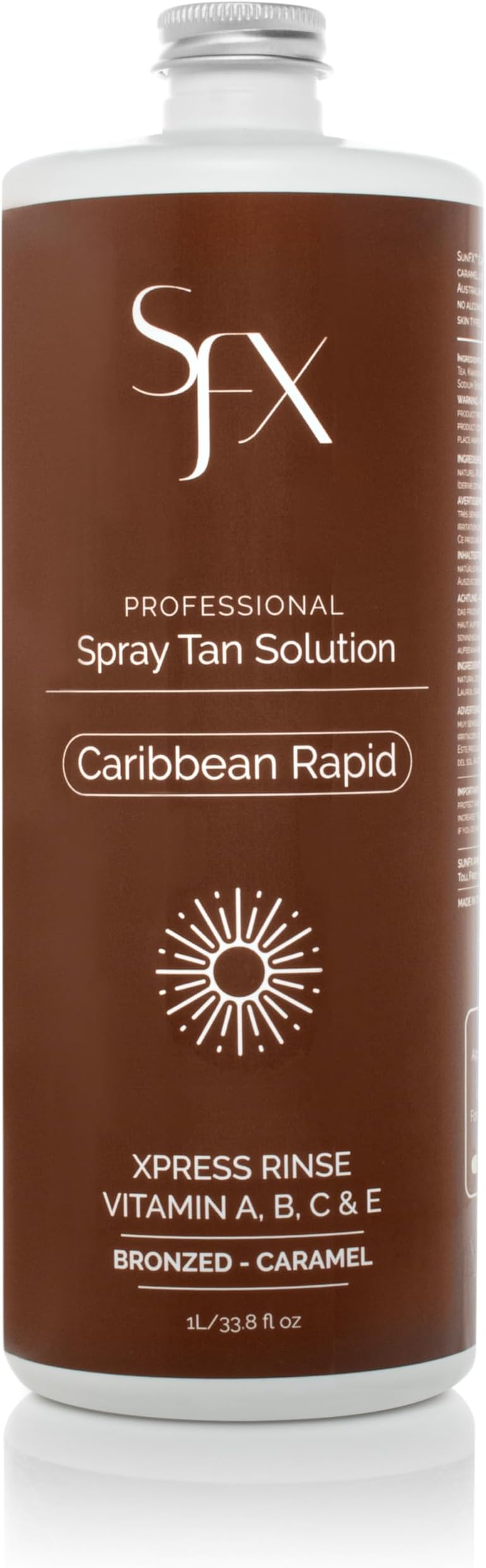 Caribbean Rapid - All Natural Spray Tanning Solution(1L/33.8 fl oz, DARK SUMMER)