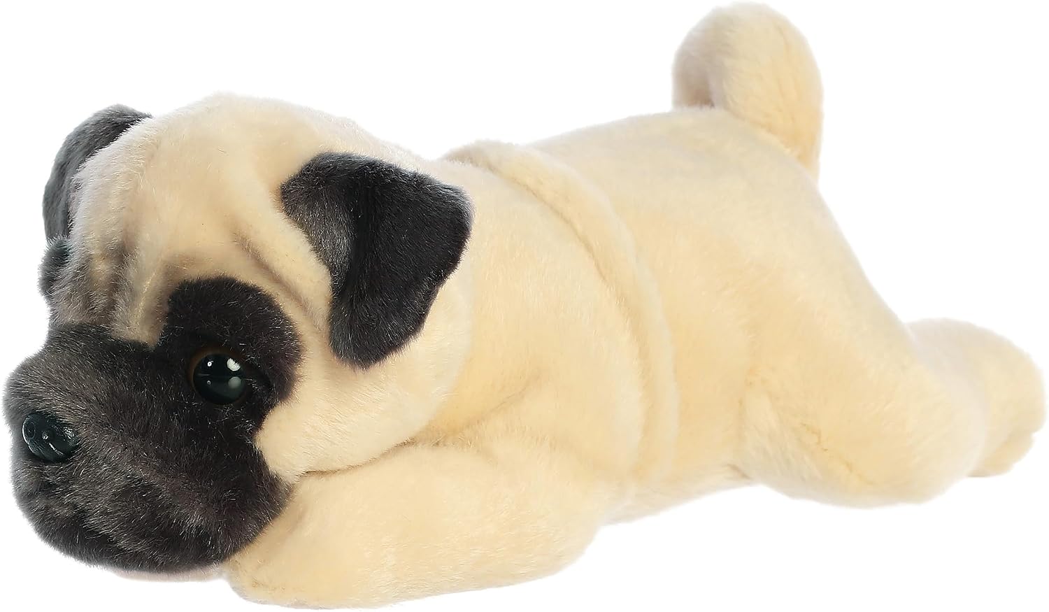Aurora® Realistic Miyoni® Pug Stuffed Animal - Lifelike Details Make a Cherished Companion - Perfect for Decorating Bedrooms or Classrooms - Brown 11 Inches