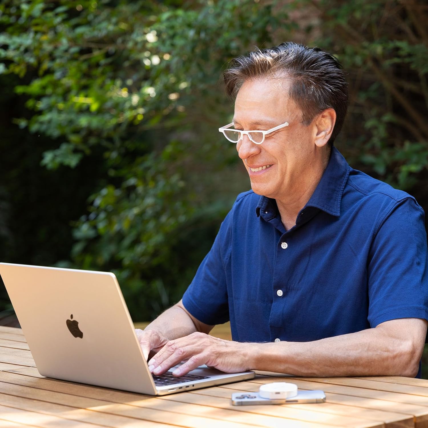 Reading Glasses - Foldable Compact Computer Readers with MagSafe Compatible Case for Men & Women