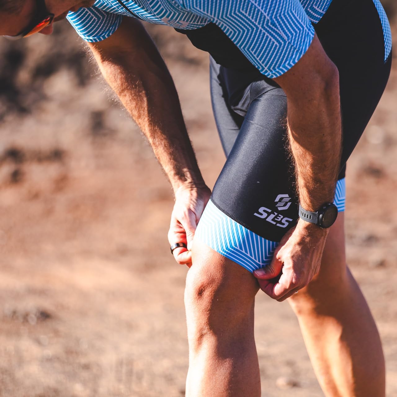 SLS3 Triathlon Suits Mens - Aerodynamic Sleeved Mens Tri Suit – Lightweight Trisuit with Premium FX Fabrics - 2 Pockets - Image 3