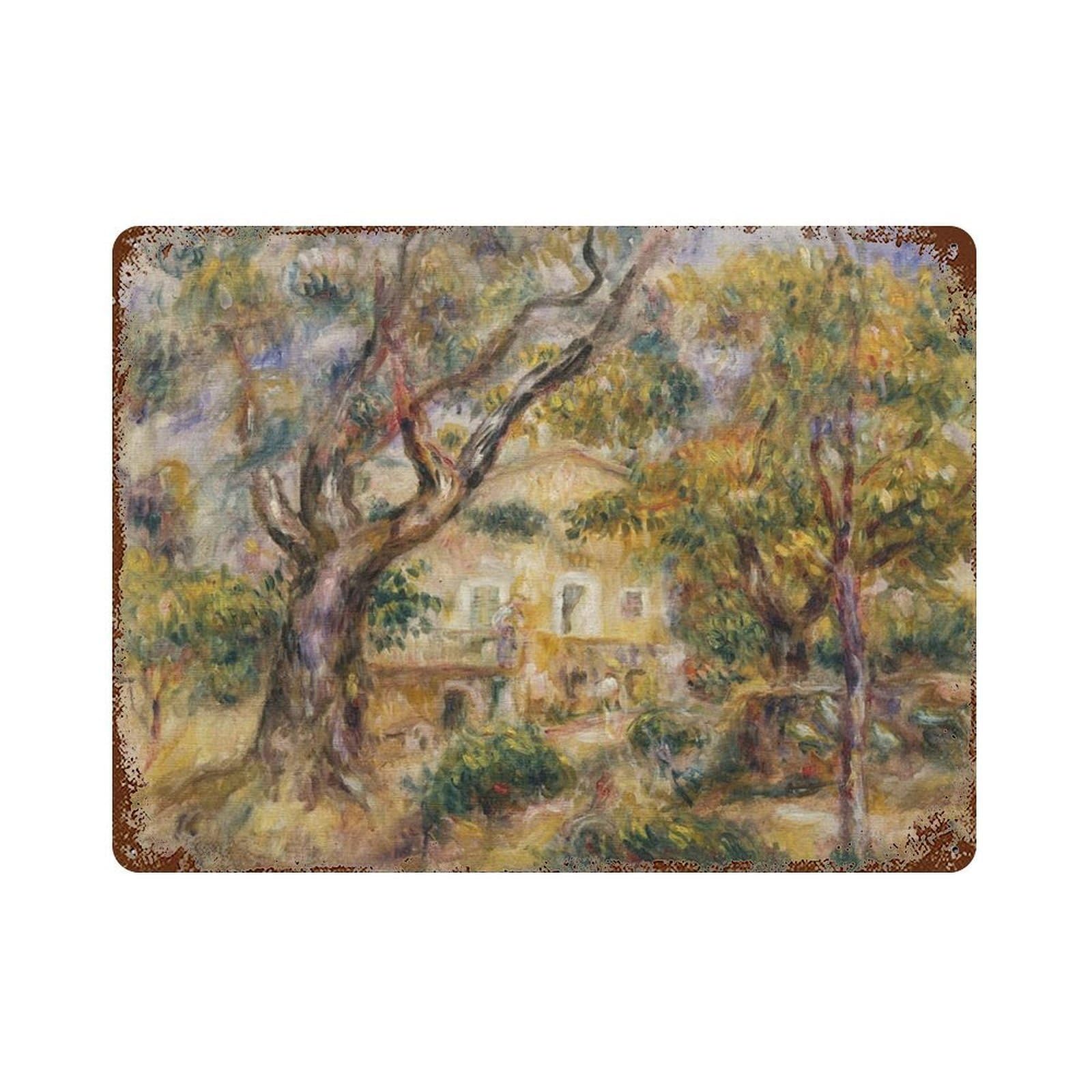 xiaoxiaoshen Autumn Scenery, Retro Rural Landscape Painting Wall Decor Art Metal Tin Poster Modern Home Decor Art Home Bar Shop Decorations Vintage Sign 30x40cm