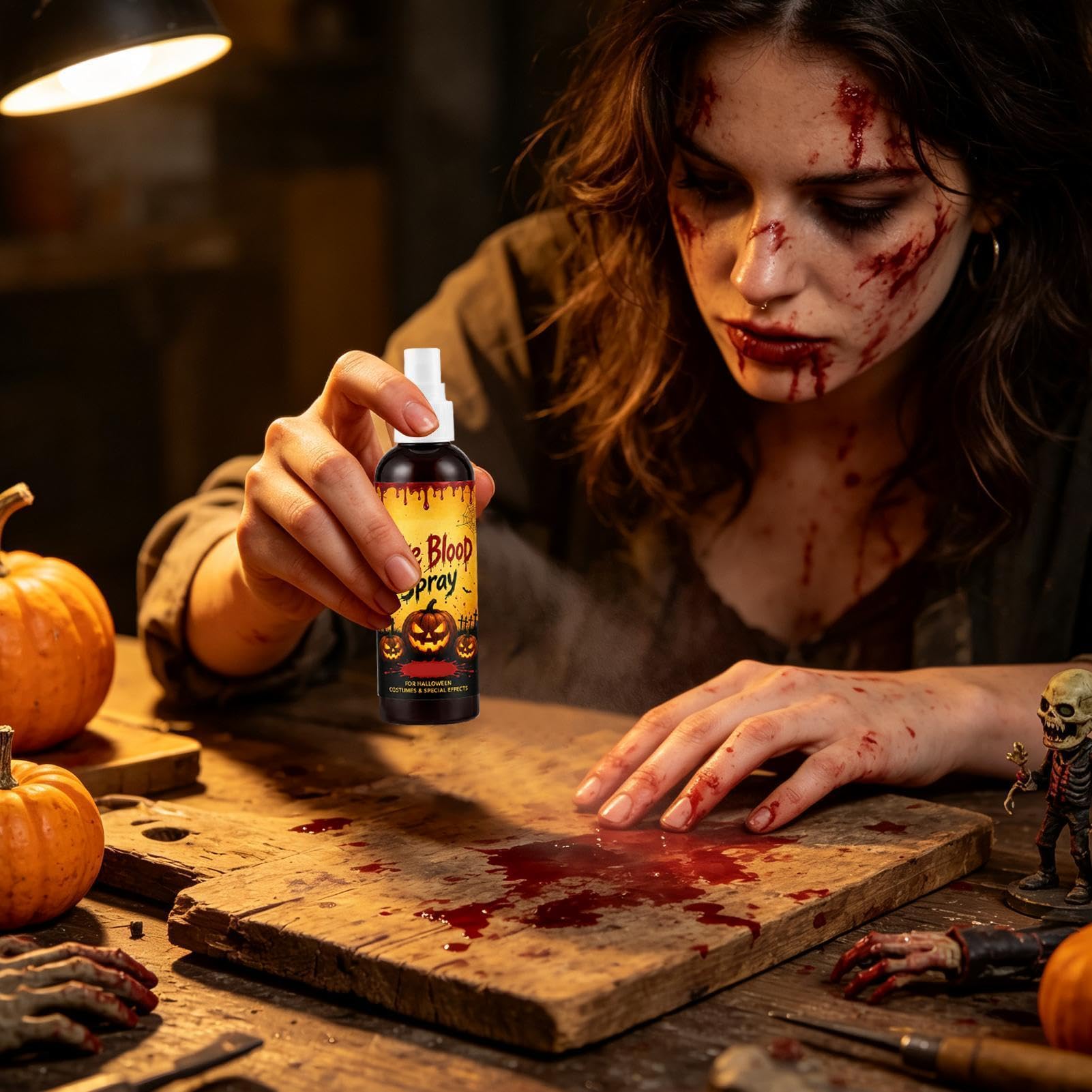 Halloween spray do krwi, efekt Dripping, zmywalny makijaż | Halloween sztuczna krew makijaż do kostiumów, cosplay, na scenę, przebranie i imprezy w domu strasznego