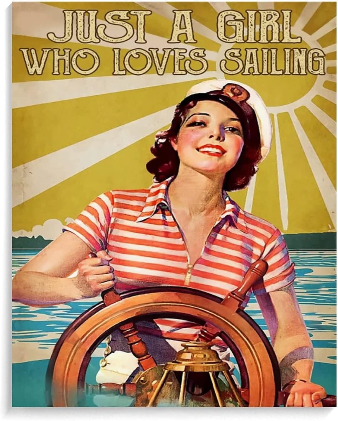 Just A Girl Who Loves Sailing Poster,Vintage Funny Poster