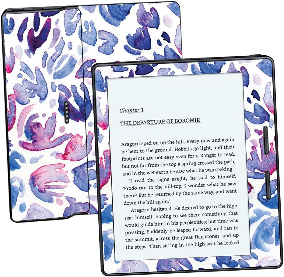 MightySkins Skin Compatible with Amazon Kindle Oasis 6" (8th Gen) - Blue Petals | Protective, Durable, and Unique Vinyl Decal wrap Cover | Easy to Apply, Remove, and Change Styles | Made in The USA