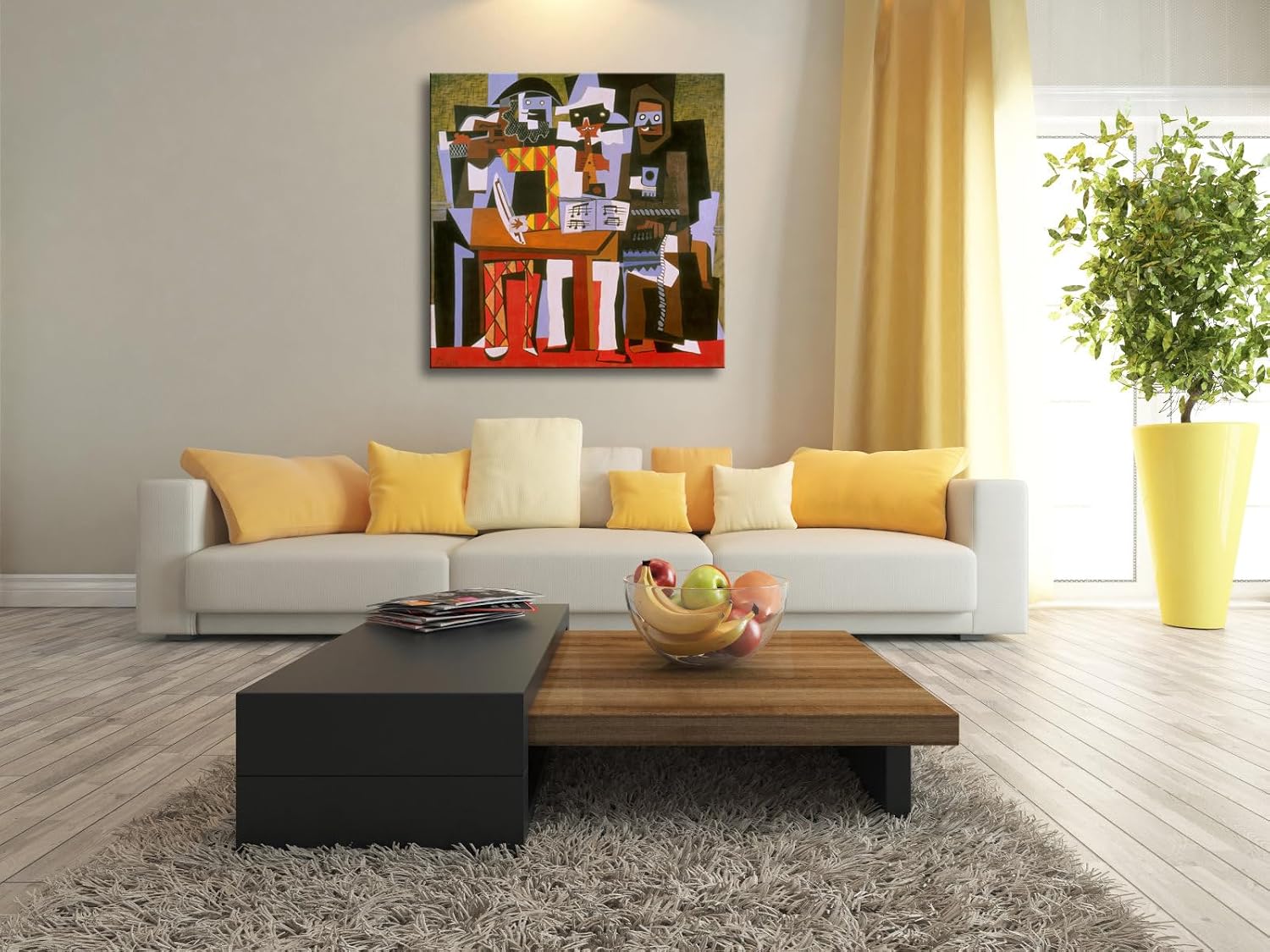 Wieco Art Large Canvas Prints Three Musicians 1921 by Pablo Picasso Abstract Canvas Wall Art for Wall Decor and Home Office Decorations image 5