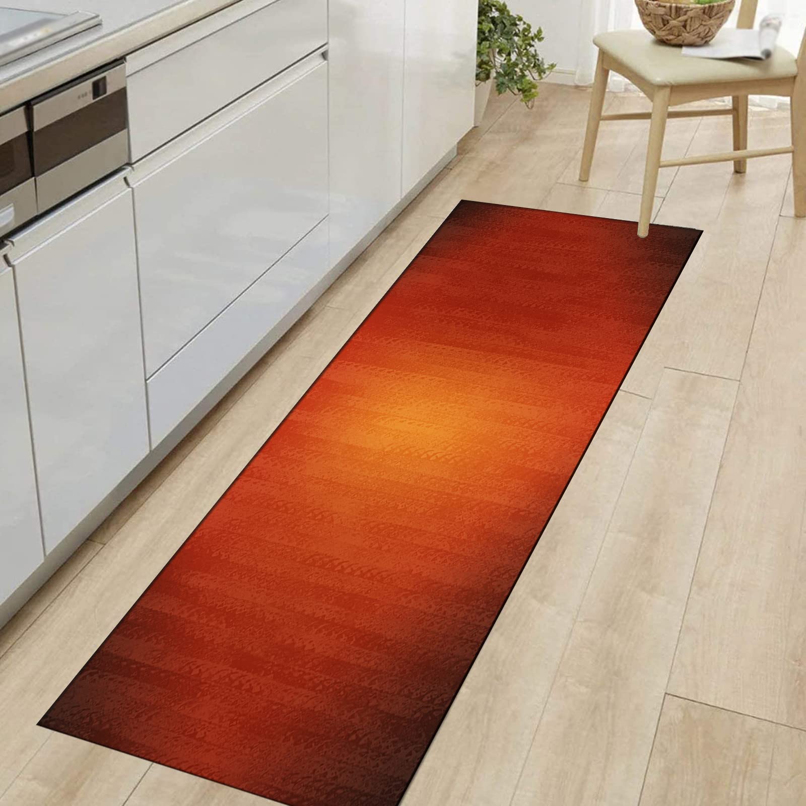Läufer Teppich Flur Modern Abstrakt rutschfest Waschbar Teppich für Küche Wohnzimmer