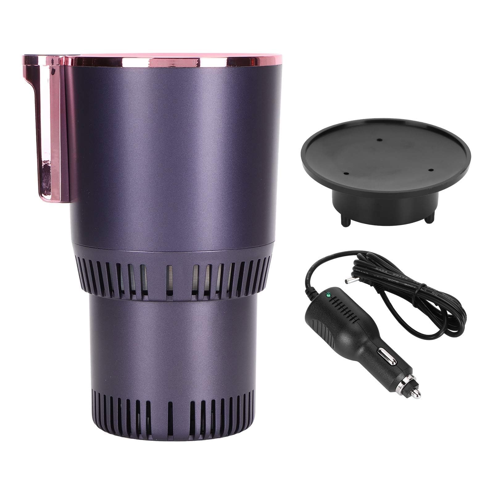 Auto bekerhouder 2-in-1 Smart Cooling & Heating Car Cup Elektrische Koffie Melk Warmer En Koeler Drankmok Met Temperatuurweergave Voor 12V Auto's (kleur: Roze