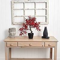 Vista 3 de Nearly Natural Árbol bonsái artificial de arce otoñal de 20 pulgadas