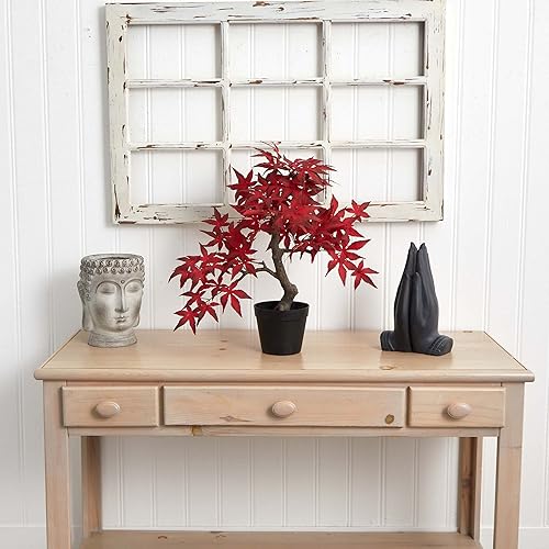 Miniatura 3 de Nearly Natural Árbol bonsái artificial de arce otoñal de 20 pulgadas