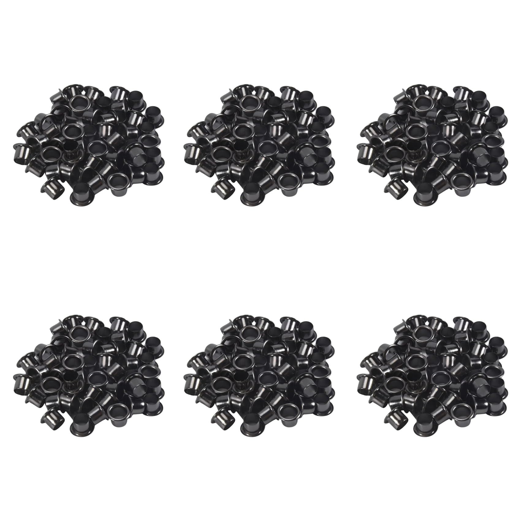 Jnchdghwa Silver-Black 300Pcs Eyelets For Diy Kydex Sheath 6Mm Rivet Hand Tool Parts Eyelet Hole Punch Tool Kit