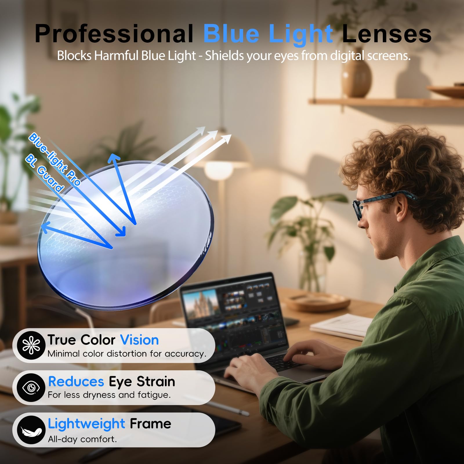 GetD Lunettes intelligentes, lunettes de soleil polarisées, lunettes de musique Bluetooth, batterie 11H pour homme/femme, écouteurs et lunettes 2 en 1 (GG24lite-C3)