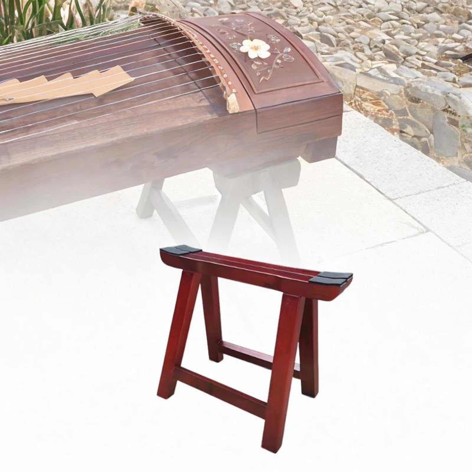 Oshhni Guzheng-Ständer aus Holz, ein Stil-Ausstellungsständer, Guzheng-Halter für die Bühne, Reisen, Rot