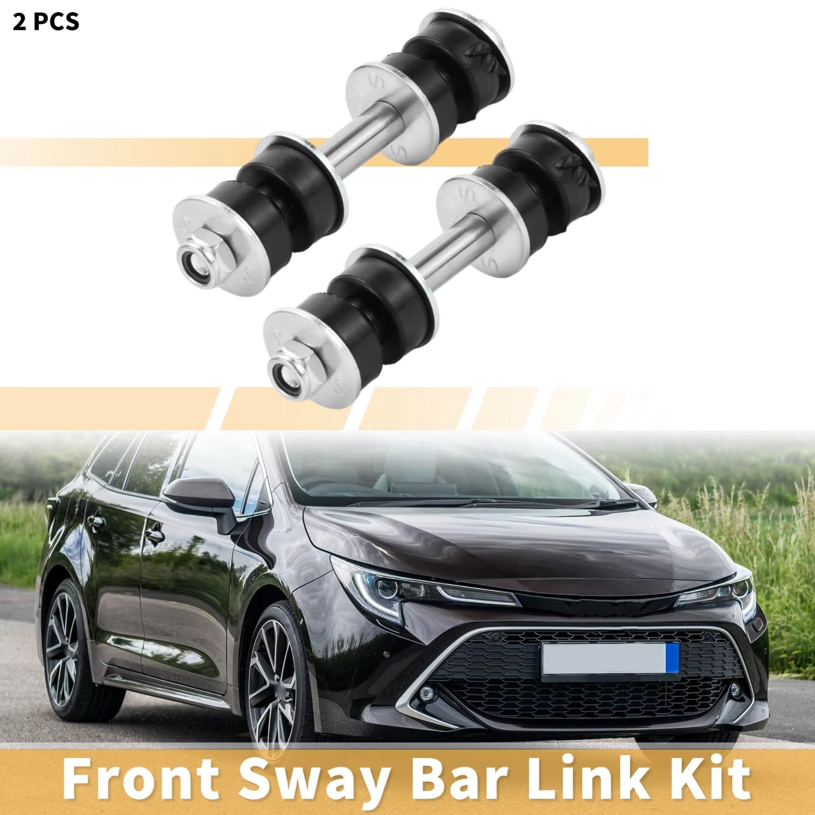 Bieletas de Barra estabilizadora Delantera (2 Unidades) para Coche. Bieleta de Barra estabilizadora Delantera 4881952010 4881752010. Compatible con Echo 2000 2001 2002 2003 2004 2005.