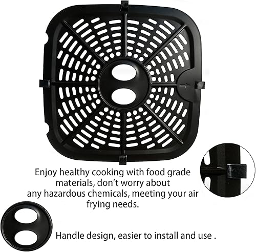 Miniatura 4 de Bandeja cuadrada de repuesto para freidora de aire para freidora de aire Dreo Pro Max de 6.8 cuartos de galón, revestimiento de doble capa mejorado