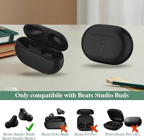 Miniatura 7 de Jinstyles Funda de carga de repuesto compatible con Beats Studio Buds, cargador con botón de sincronización de emparejamiento Bluetooth y batería