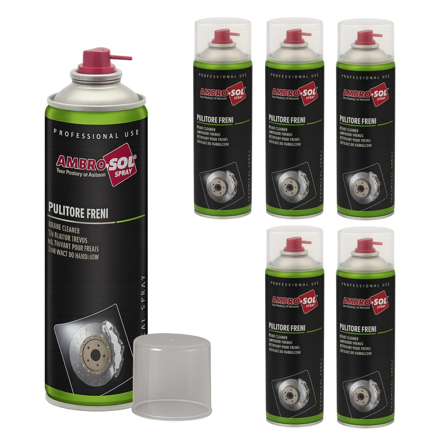 Bomboletta Pulitore per Freni Spray 500ml detergente per la pulizia e sgrassatura delle parti meccaniche durante i lavori di manutenzione e di riparazione della tua bici auto e moto, Made in Italy (5)
